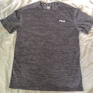 FILA Tshirt Mens’ Sz M Exercise Gym Running Performance GRAY Heather NEW